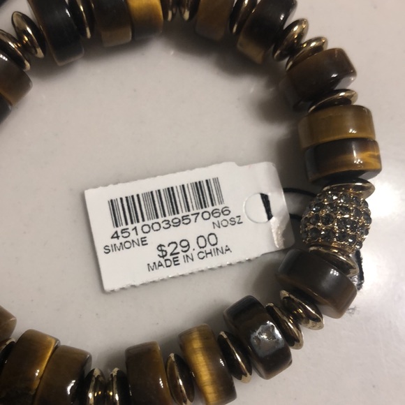 Chico’s Tiger pendant necklace/matching earrings & NWT Tigers eye bracelet set - Picture 6 of 8